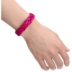 CCBFY Genuine Leather Bracelet Braided Sporty Wide Wristband Punk Jewelry for Men Women
