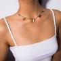 4 Sets Layered Choker Necklace Gold Butterfly Star Moon Heart Pendant Necklace Cute Vsco Multilayer Chain Choker Necklace for women teen girl