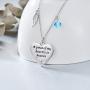 925 Sterling Silver Memorial Necklace A Piece of My Heart is in Heaven Angel Wing Pendant Jewelry in Memory of Mom Dad Grandma Grandpa Baby Loss Memorial Gift