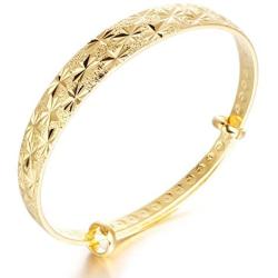 OPK Bangle Bracelets for Women Fashion Classical 18k Gold Plating Copper Jewelry Gifts for Ladies OPK Women bangles Bangle Bracelets for Women bracelet for womenFashion bracelet for women Classical 18k Gold Plating Copper cuff bangle bracelets for women c