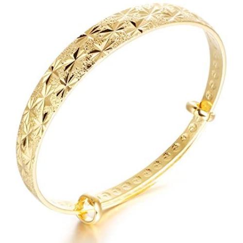 OPK Bangle Bracelets for Women Fashion Classical 18k Gold Plating Copper Jewelry Gifts for Ladies OPK Women bangles Bangle Bracelets for Women bracelet for womenFashion bracelet for women Classical 18k Gold Plating Copper cuff bangle bracelets for women c
