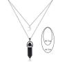 Natural Stone MultiLayer Moon Choker Necklace Pendant Fashion Jewelry For Women Girls Natural Stone MultiLayer Moon Choker Necklace Pendant Fashion Jewelry For Women Girls