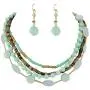 Coiris 4 Multi Strand Beaded Statement Necklace Earrings for Women 17.5'' Collar Necklace Set (N10048-mint Green) Coiris 4 Multi Strand Beaded Statement Necklace Earrings for Women 17.5'' Collar Necklace Set (N10048-mint Green)