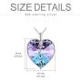 TOUPOP Cross Necklace s925 Sterling Silver Heart Pendant Necklace with Heart Crystal Jewelry Gifts for Mom Wife Women Teen Girls Birthday Mother’s day