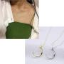 Dtja Minimalist Moon Necklace for Women Girls Kids Sterling Silver Gold Plated Tiny Small Simple Polished Thin Horn Crescent Moon Pendant Choker Necklace Adjustable Chain 18'' Cute Jewelry Gift