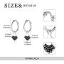WINNICACA Sterling Silver rbg Dissent Collar Earrings Dangle Drop Jewelry Gifts for Women Fan of Ruth Bader Ginsburg
