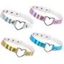 BeeGift Gothic Jewelry-4pcs Love Heart Adjustable Leather Choker Punk PU Necklace Fluorescence Color Goth Choker Soft Collar Chain for Women Girls Cosplayer BeeGift Gothic Jewelry-4pcs Love Heart Adjustable Leather Choker Punk PU Necklace Fluorescence Color Goth Choker Soft Collar Chain for Women Girls Cosplayer