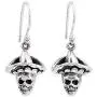 NOVICA .925 Sterling Silver Skull with Hat Dangle Earrings Horseman Catrin NOVICA .925 Sterling Silver Skull with Hat Dangle Earrings Horseman Catrin
