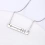 925 Sterling Silver Love Arrow Horizontal Sideways Minimalist Bar Pendant Necklace for Women Teen Girls Gift, 18 inch + 2 inch
