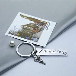 Surgical Keychain Surgical Tech Surgical Technologist Gift Jewelry for Surgical Nurse Doctor Medical(surgical tech KR)