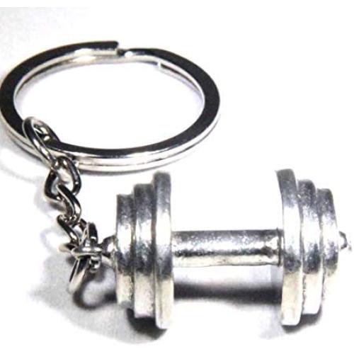 Antique Dumbbell Keychain