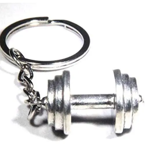 Antique Dumbbell Keychain
