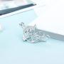LGSY Sterling Silver Dolphin with Babies Pearl Cage Pendants for Women, Design Pearl Cage Pendants for Pearl Jewelry Making, Essential Oil Diffuser Lockets for Pearl Jewelry