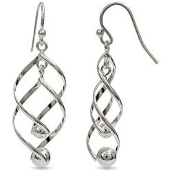 LeCalla Sterling Silver Jewelry Classic Linear Drop Earring for Women Girl