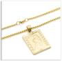 Xusamss Punk Jewelry Plated 18K Gold Tiger Dog Tag Pendant Necklace,22inches Box Chain