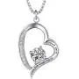 AmorAime Heart Necklace for Women 925 Sterling Silver 5A Cubic Zirconia Adjustable Rose Gold Dainty Necklace Gift for Birthday or Mothers Day