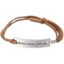Skyrim Inspritional Leather Bracelet with Words Never Give up, Fashion Jewelry for Men and Women