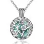 EUDORA Harmony Bola Locket Necklace Pregnancy, Flower of Life Pendant Cherry Blossoms Necklace with The Music Chime Bell Women Jewellery, Romantic Gift for Women 30'' EUDORA Harmony Bola Locket Necklace Pregnancy, Flower of Life Pendant Cherry Blossoms Necklace with The Music Chime Bell Women Jewellery, Romantic Gift for Women 30''