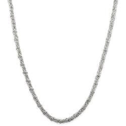 Solid 925 Sterling Silver 4mm Unique Byzantine Necklace Chain - with Secure Lobster Lock Clasp