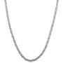Solid 925 Sterling Silver 4mm Unique Byzantine Necklace Chain - with Secure Lobster Lock Clasp