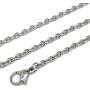 Loralyn Designs Large Mens Modern Stainless Steel Cross Pendant Necklace 20, 24 or 30 Inch 3mm Steel Chain