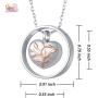 FREECO Cremation Jewelry S925 Tree of Life Heart Sterling Silver Keepsake Memorial Urn Necklace for Ashes for Women Girls