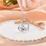 925 Sterling Silver Koala Bear Heart Pendant Necklace Australia Animal Jewelry for Women Girls