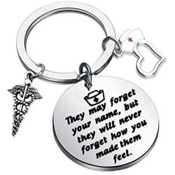 Nurse Keychain Gifts Nurse Graduation Gifts Nurses Student Gifts Nursing Jewelry RN Nurse Gifts They Will Never Forget How You Made Them Feel
