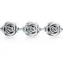 Black Antiqued Finish Roses Flowers Bracelet For Women For Girlfriend Hollow 925 Sterling Silver 7.5 Inch Black Antiqued Finish Roses Flowers Bracelet For Women For Girlfriend Hollow 925 Sterling Silver 7.5 Inch