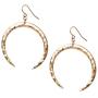 Hoop Hammered Tusk Earring in Gold or Silver for Women