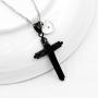 Uloveido Mens Stainless Steel Jesus Cross Necklace Real Mustard Seed Pendant Necklace Unique Design Y619