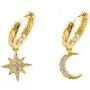 Crystal Moon Star Dangle Hoop Earrings for Women Teen Girls S925 Sterling Silver with Charms Asymmetrical CZ Diamond Drop Cartilage Cute Jewelry Delicate Fashion Birthday Gift Best Friend Gold Plated Crystal Moon Star Dangle Hoop Earrings for Women Teen Girls S925 Sterling Silver with Charms Asymmetrical CZ Diamond Drop Cartilage Cute Jewelry Delicate Fashion Birthday Gift Best Friend Gold Plated