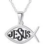 FaithHeart Jesus Ichthus Necklace, Stainless Steel/Gold Plated Jewelry Customize Available, Jesus Pieces Christian Fish Pendant Necklace (Send Gift Box) FaithHeart Jesus Ichthus Necklace, Stainless Steel/Gold Plated Jewelry Customize Available, Jesus Pieces Christian Fish Pendant Necklace (Send Gift Box)