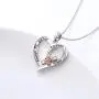 Sister Gift 925 Sterling Silver Always My Sister Forever My Friend Love Heart Engraved Sister Necklace, 18 inches