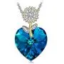 Kate Lynn Love Heart Pendant Necklaces Made with Crystals Sunflower Necklace for Women Girl Box 17.5''+2'' Kate Lynn Love Heart Pendant Necklaces Made with Crystals Sunflower Necklace for Women Girl Box 17.5''+2''