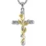 Cross Pendant Necklace for Women Rose Flower Necklace Jewelry for Christmas Birthday Mothers Day Necklace for Women 18 with 2 inches