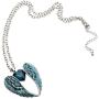 Szxc Womens Guardian Angel Wings Heart Pendant Necklace Biker Jewelry 18''+2''