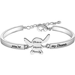KUIYAI Ohana Bracelet Youre My Ohana Bangle Ohana Means Family Hawaiian Jewelry for Family Best Friends Ohana Jewelry