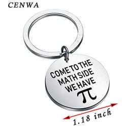 CENWA Come to Math Side We Have Pi Funny Pi Day Gift Math Teacher Jewelry Math Jewelry Gift for Math Teacher, Mathematics Lover