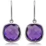 Gem Stone King 925 Sterling Silver Amethyst Dangle Womens Earrings 12.00 Cttw Gemstone Birthstone Cushion Checkerboard Cut Gem Stone King 925 Sterling Silver Amethyst Dangle Womens Earrings 12.00 Cttw Gemstone Birthstone Cushion Checkerboard Cut