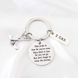 Golf Keychain Golf Inspiration Gifts Golf Team Gifts Golf Clubs Gift for Golfer Jewelry Golf Lover Inspiration Gifts Take Pride in How Far You Have Come