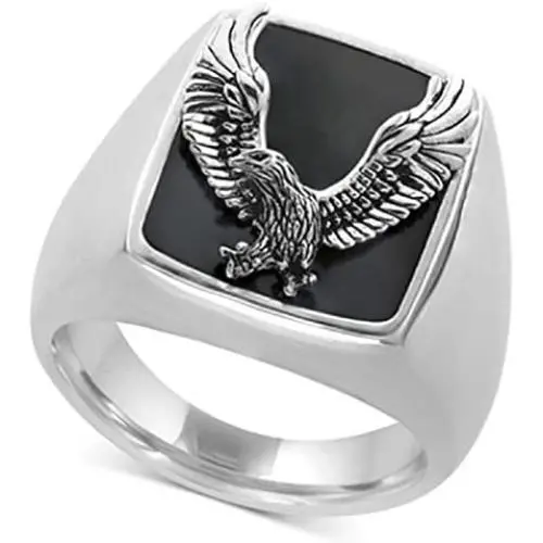 Vintage Hawk Eagle Ring for Men, USA Flying American Bald Eagle Ring, Viking Eagle Totem Rings, Retro Eagle Signet Amulet Ring, Punk Rock Animal Eagle Patriotic Jewelry Gift for Veterans Men Boys Vintage Hawk Eagle Ring for Men, USA Flying American Bald Eagle Ring, Viking Eagle Totem Rings, Retro Eagle Signet Amulet Ring, Punk Rock Animal Eagle Patriotic Jewelry Gift for Veterans Men Boys