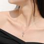 MONOZO Initial Necklace for Women Gold, 14K Gold Plated Letter Charm Necklaces Cubic Zirconia Pendant Key Initial Necklace for Women Her Teen Girls Birthday