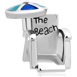 CharmSStory Love Travel Beach Chair Umbrella Lucky Charms Beads for Bracelets