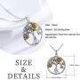 Sunflower Necklaces for Women 925 Sterling Silver Tree of Life Celtic Knot Pendant Necklace Jewelry Gifts for Grils Mom