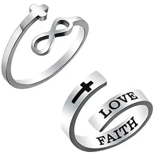 FLOGWE BODY16G CZCZ Adjustable Ring Jewelry Rings Love Ring Birthday Cross Gifts Faith Hope Easter Gift FLOGWE BODY16G CZCZ Adjustable Ring Jewelry Rings Love Ring Birthday Cross Gifts Faith Hope Easter Gift
