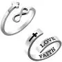 FLOGWE BODY16G CZCZ Adjustable Ring Jewelry Rings Love Ring Birthday Cross Gifts Faith Hope Easter Gift FLOGWE BODY16G CZCZ Adjustable Ring Jewelry Rings Love Ring Birthday Cross Gifts Faith Hope Easter Gift