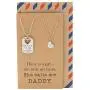 Quan Jewelry Father and Daughter Necklace Set, Dog Tag and Heart Charms Inspirational Gifts with Greeting Card Quan Jewelry Father and Daughter Necklace Set, Dog Tag and Heart Charms Inspirational Gifts with Greeting Card