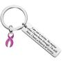 Gzrlyf Domestic Violence Awareness Keychain Purple Ribbon Keychain Inspirational Gifts for Survivor I am Not a Victim