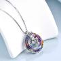 TOUPOP Giraffe Pendant Necklace with Girl s925 Sterling Silver Gifts for Women Teen girls Daughter Keep Me in Your Heart with Volcano Circle Crystal Jewelry Christmas Birthday Gifts Mothers Day gifts for her